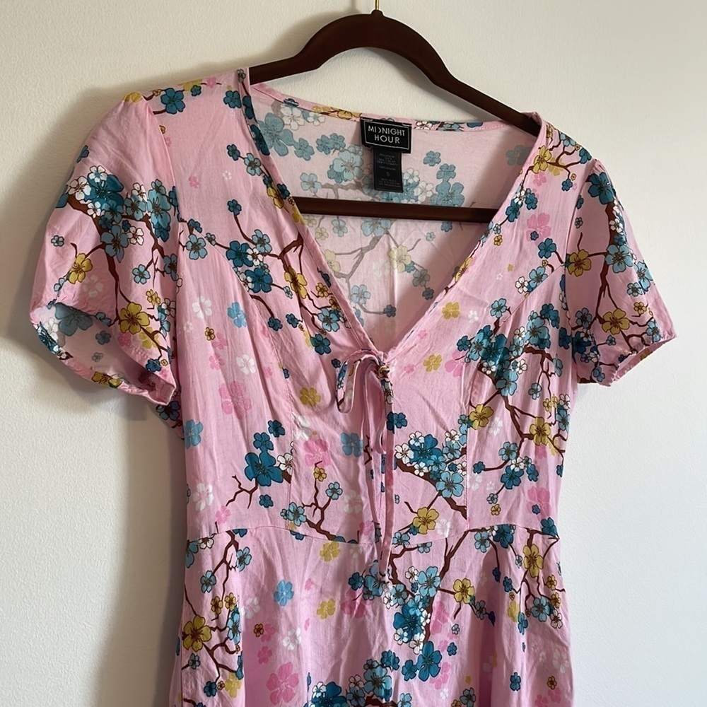 Midnight Hour Dress Bundle SM Pink Blue Ribbed Skater Ditsy Floral Mini Whimsi - Picture 4 of 15